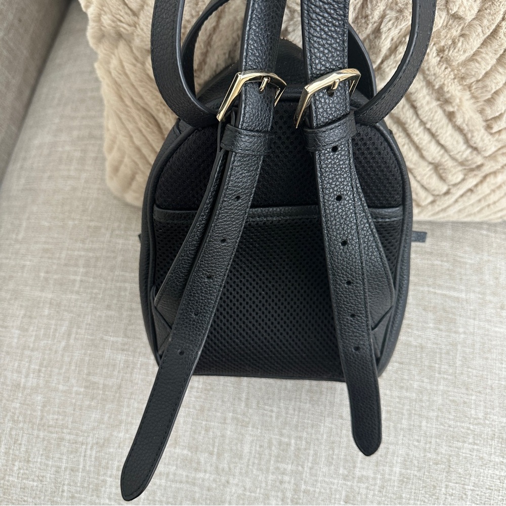Furla Pebbled Black Studded Women's Backpack - Picture 6 of 6